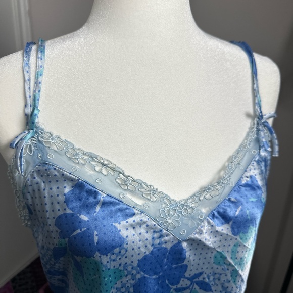 Cabernet Blue Chemise with Watercolor Pattern - Picture 3 of 6